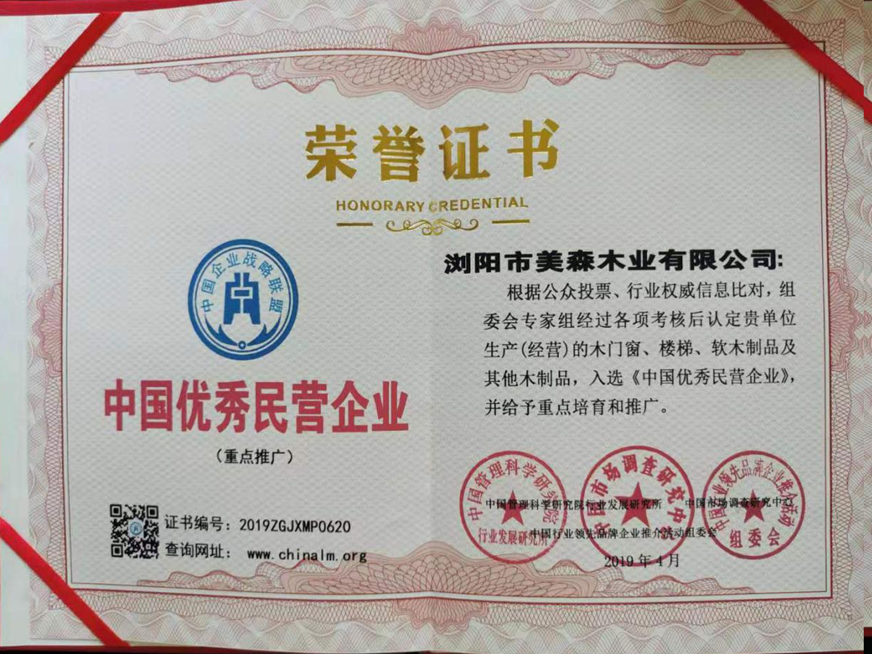 中國優(yōu)秀民營企業(yè)